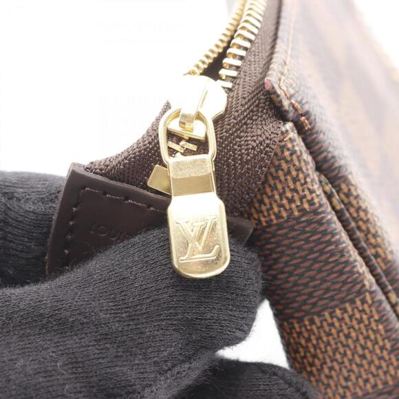 LOUIS VUITTON Brown Damier Leather Pochette Bag - Picture 6 of 8